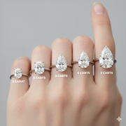 Pear Cut - Pave Band Hidden Halo - Classic Engagement Ring- 14 K Gold